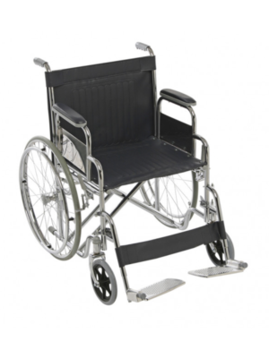 SILLA DE RUEDAS CROMADA PARA OBESOS